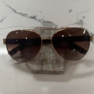 Michael Kors Gold Frame Sunglasses with Brown Lenses